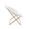 Emma and Oliver Janey Folding Double Saucer Chair with Steel Frame for Dorm, Living Room, or Bedroom